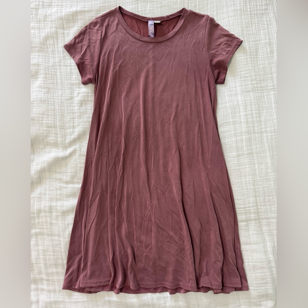 Alya Rose-Mauve Short Sleeve Dress